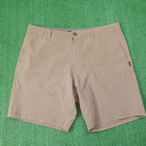 O'Neill Hybrid Shorts Mens 38 Beige Hyperdry Stretch Quick Dry Drawstring
